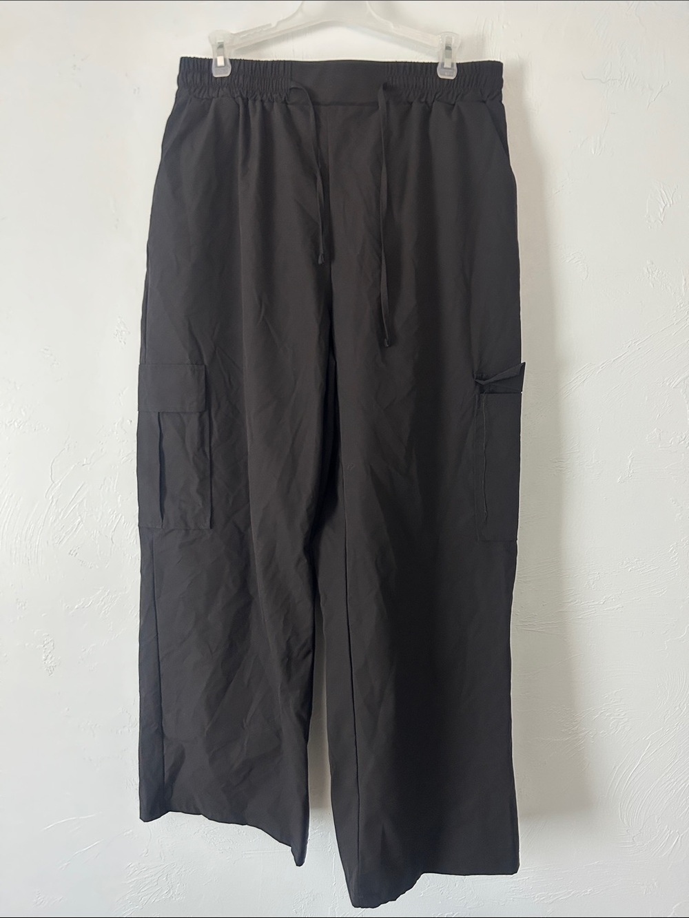 Amazon Wide Leg Cargo Pants - Black